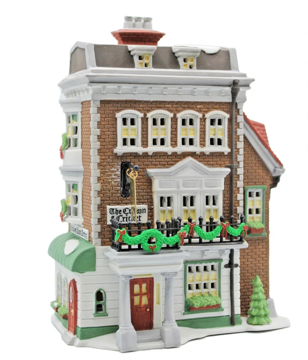 Department 56 Crown &Cricket Inn 1992 Dickens Village Series Heritage NO Light